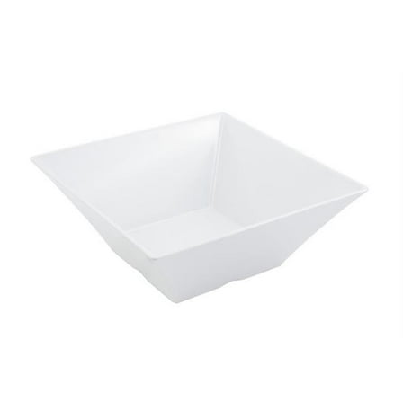 Bon Chef 53502WHITE 12.25 x 12.25 x 5 in. Melamine Square 5.87 quart Bowl, White - 188 oz