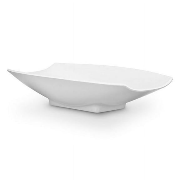 Bon Chef 53705White 21 x 12.12 x 4.25 in. Melamine Curves Bowl with All White , 160 oz - 5 quart