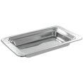 thumbnail image 1 of Bon Chef 5406HR Stainless Steel Rectangle Food Pan with Round Brass Handles, Laurel Design, 1 gal Capacity, 19-1/2" Length x 12" Width x 2-1/4" Height, 1 of 6