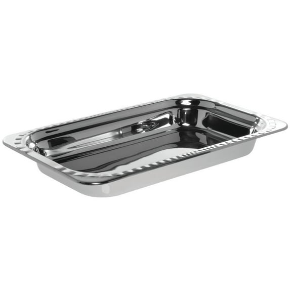 Bon Chef 5608HRSS Rectangle Full Size Food Pan Arches Design with Round Handles, Stainless Steel