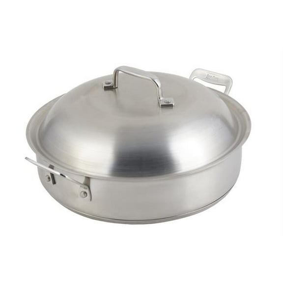 Bon Chef 60001 11.18 in. dia.Cucina Saute Use with Lid & Induction Bottom, 4 quart