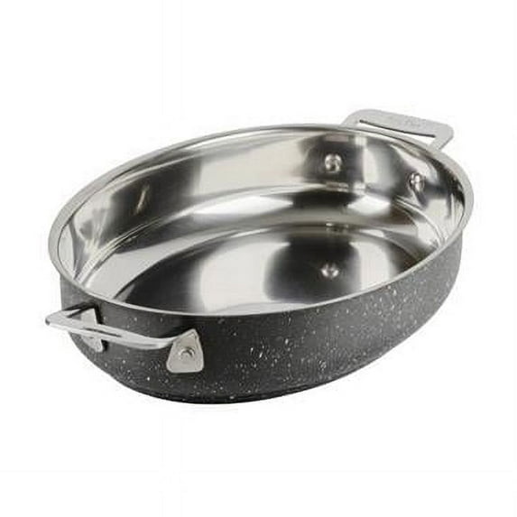 Bon Chef 60002GALAXY 12 in. Hotstone Galaxy Cucina Oval Au Gratin - Induction Bottom