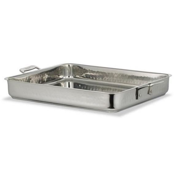 Bon Chef 60012CLDHF 14.62 x 12 x 2.25 in. Cucina Large Square Pan Hammer, 5 quart