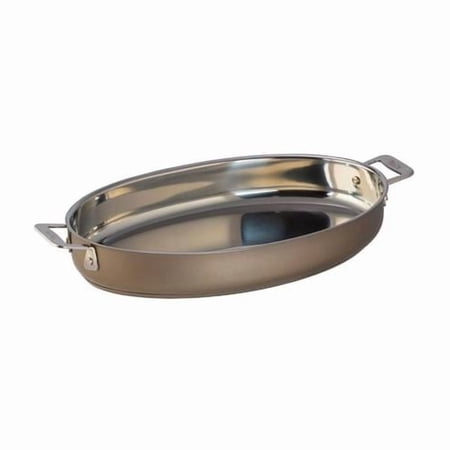 Bon Chef 60018TAUPE 4 qt Hotstone Taupe Cucina Oval Augratin - Induction Bottom
