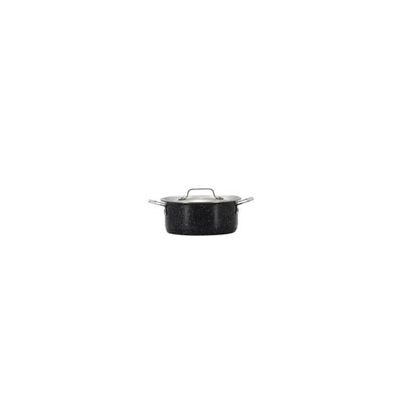 Bon Chef 60027GALAXY 36 oz Hotstone Galaxy Cucina Round Dish with Lid - Induction Bottom