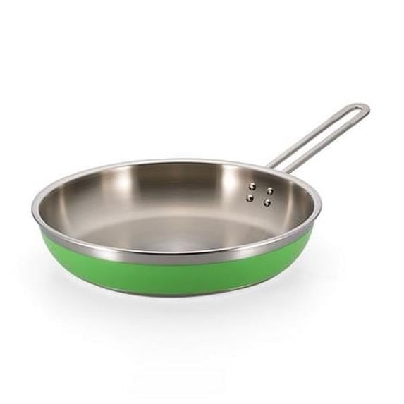 Bon Chef 60309LIME 11.75 x 2.37 in.Classic Country French Collection Saute 3 quart Pan & Skillet Long Handle No Cover, Lime - 4 oz