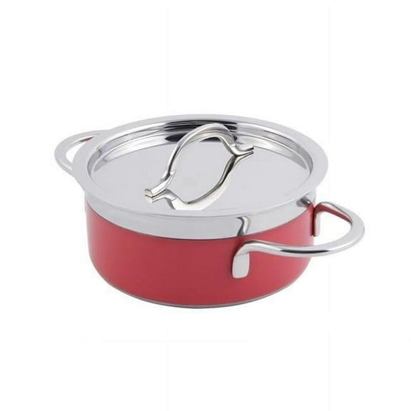 Bon Chef  Classic Country French Collection 1 quart Pot with Cover - Red - 22 oz