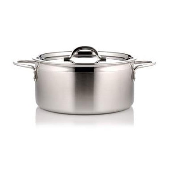 Bon Chef Country French Two Tone Stainless Steel 2 quart Pot with Cover & 2 Round Handles