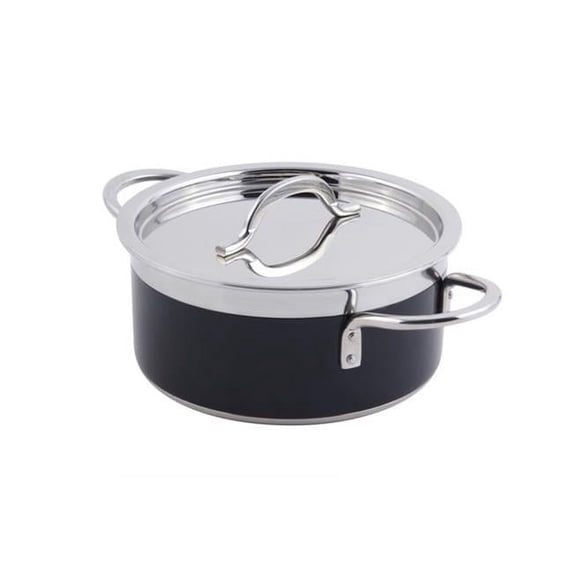 Bon Chef Cucina Handled Pan Collection 2 1/2 qt Oval Stainless Steel Au Gratin Pan - 12"L x 8 7/8"W x 1 1/2"H