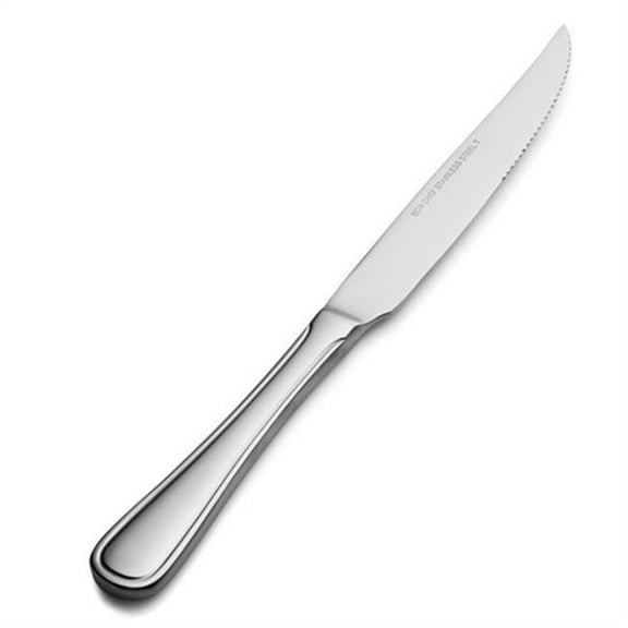 Bon Chef S315 Tuscany Euro Solid Handle Steak Knife, Pack of 12