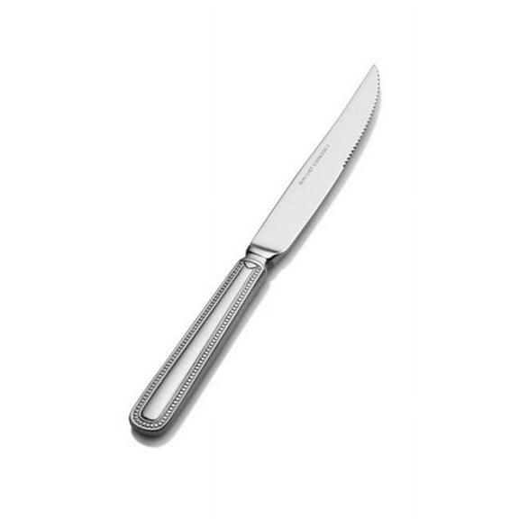Bon Chef SBS3315 9.77 in. Sombrero Brush Euro Solid Handle Steak Knife, Pack of 12