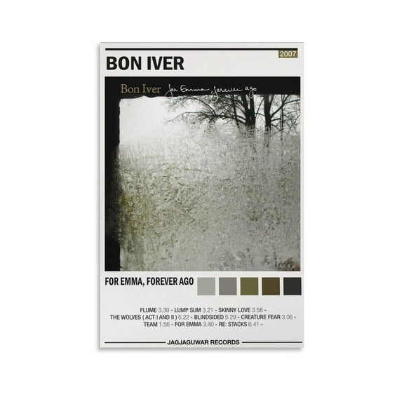 Bon Iver - For Emma, Forever Ago Canvas Poster Wall Art Decor Print Picture Paintings for Living Room Bedroom Decoration