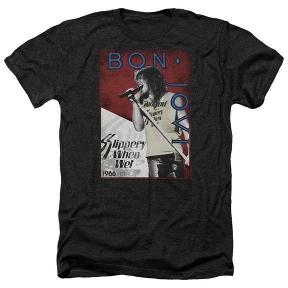 Bon Jovi - 86 Tour - Heather Short Sleeve Shirt - X-Large