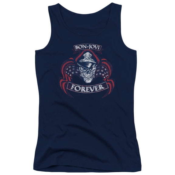 Bon Jovi - Forever Skull - Juniors Tank Top - Small