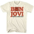 thumbnail image 1 of Bon Jovi Have A Nice Day Natural Adult T-Shirt, 1 of 2