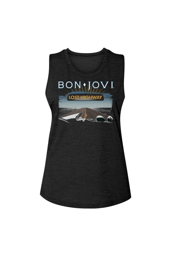 Bon Jovi Lost Highway Black Women's Sleeveless T-Shirt