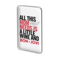 thumbnail image 1 of Bon Jovi Mom Needs Wine and Jovi Metal Rectangle Lapel Hat Pin Tie Tack Pinback, 1 of 4
