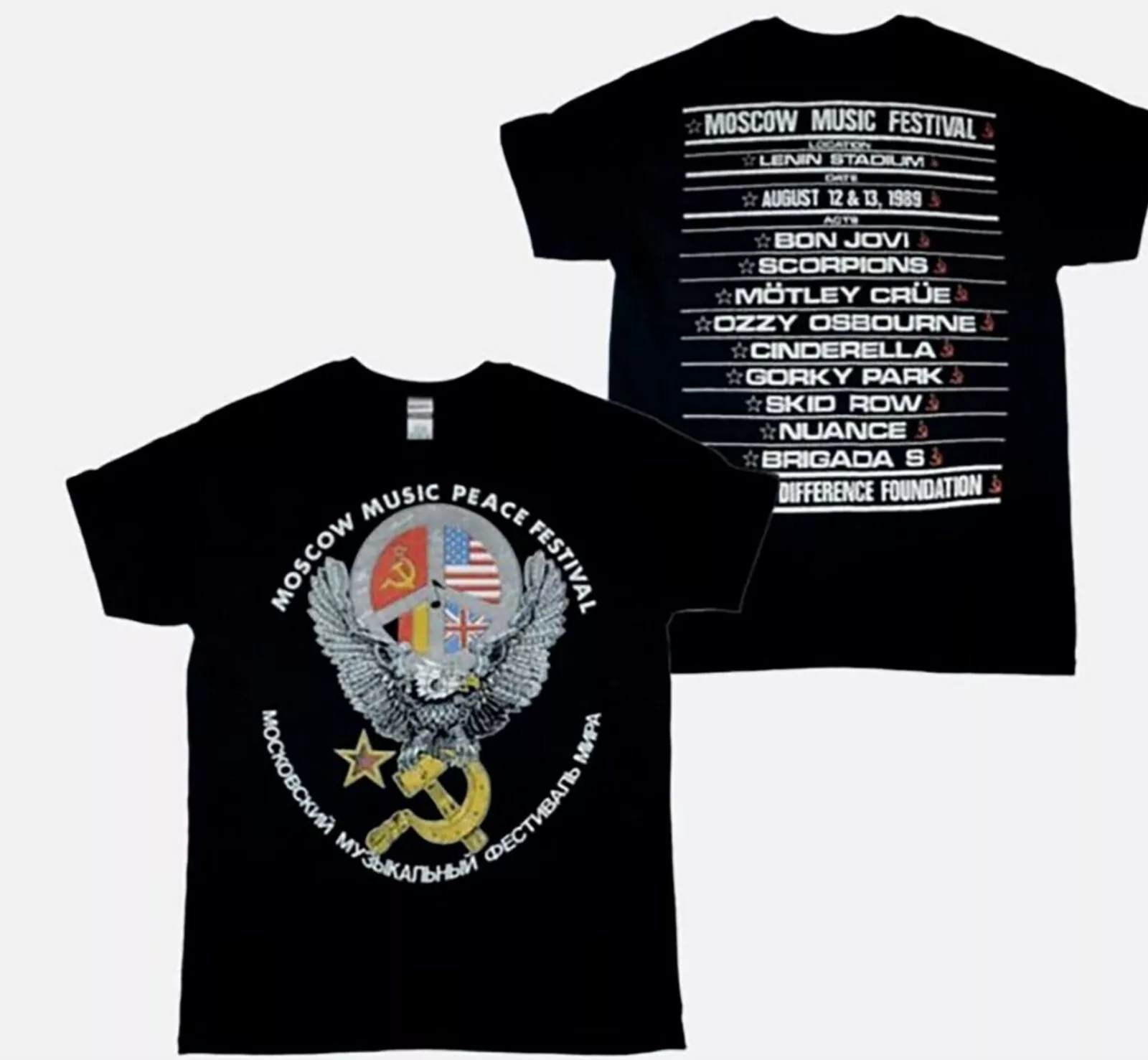 Bon Jovi Moscow Music Peace Festival 1989 T-Shirt Unisex S-4XL Hot ...