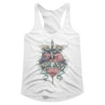 thumbnail image 1 of Bon Jovi Pierced White Junior Women's Racerback Tank Top T-Shirt, 1 of 2
