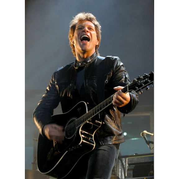 Bon Jovi Poster Metal Print 12In x 16In Metal Art Print 12x16 Multi-Color Square Adults Poster Time
