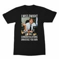 The Office Jim Miss Dwight Universe Black Adult TShirt TV Show