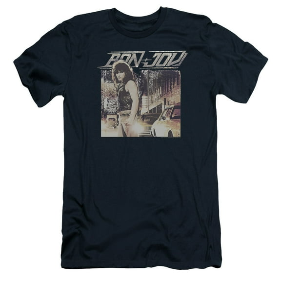 Bon Jovi - Runaway Jon - Slim Fit Short Sleeve Shirt - Large