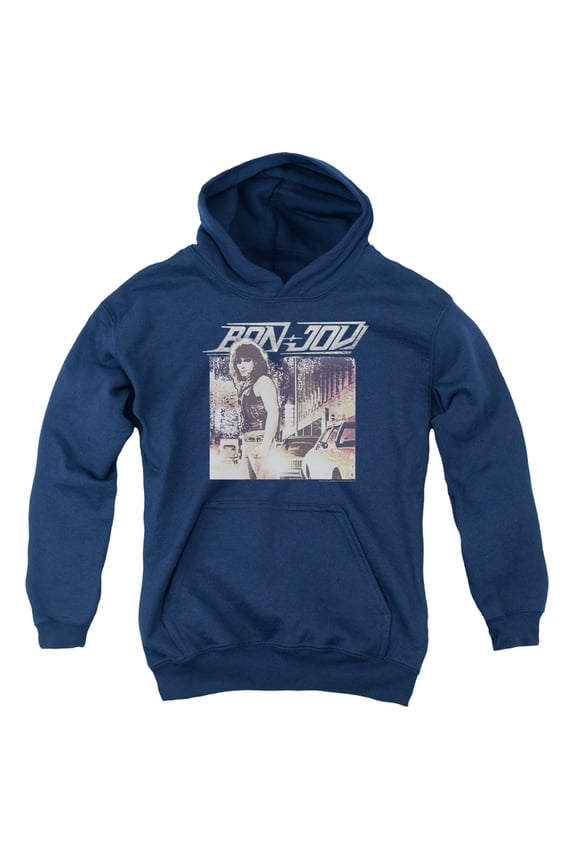 Bon Jovi - Runaway Jon - Youth Hooded Sweatshirt - Medium