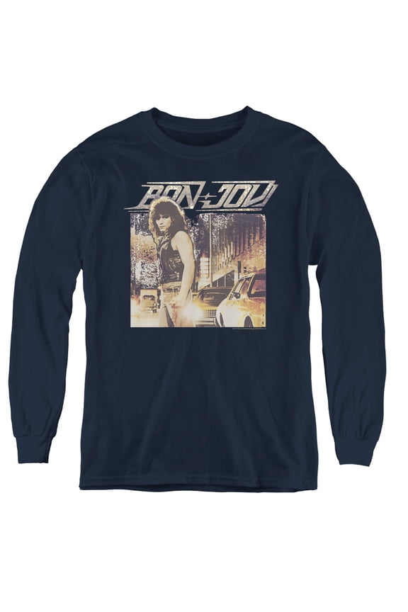 Bon Jovi - Runaway Jon - Youth Long Sleeve Shirt - Large