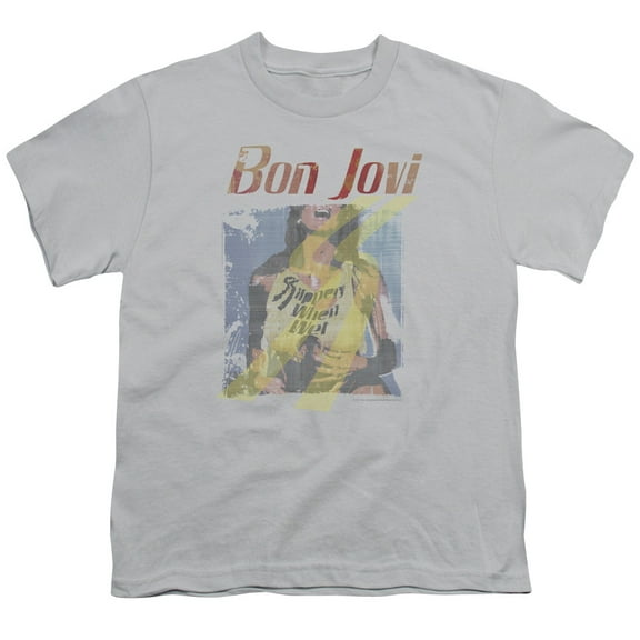 Bon Jovi - Slippery When Wet Girl - Youth Short Sleeve Shirt - Large
