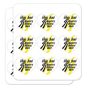 Bon Jovi Slippery When Wet Heart Shaped Planner Calendar Scrapbook Craft Stickers