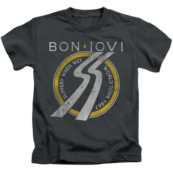 Bon Jovi - Slippery When Wet World Tour - Juvenile Short Sleeve Shirt - 4