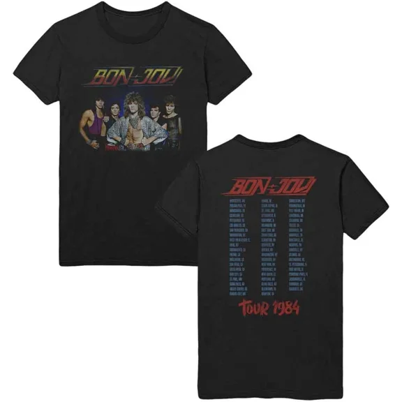Bon Jovi 'Tour '84' Black T shirt
