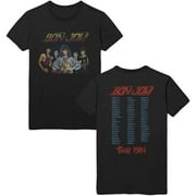 Bon Jovi Unisex T-Shirt Tour '84 (Back Print) (X-Large)