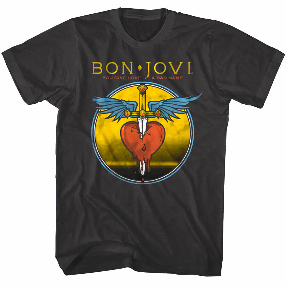 Bon Jovi You Give Love a Bad Name Men's T Shirt Rock Band Album Tour