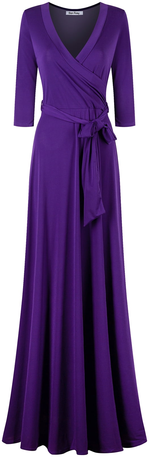 fitted lace wedding dress Wrap Dress with Deep V-Neck and Asymmetric Hemline Lilac / US 20 main image 0