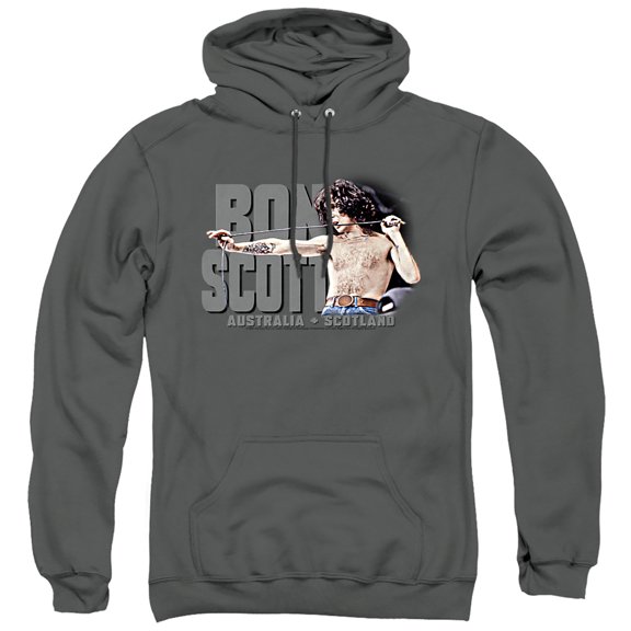 Bon Scott Bon Scott Shirtless Unisex Adult Pull-Over Hoodie, Bon Scott Shirtless, Small