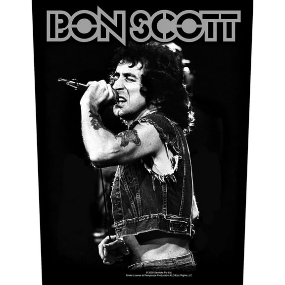 Bon Scott Men's Bon Scott Back Patch Black