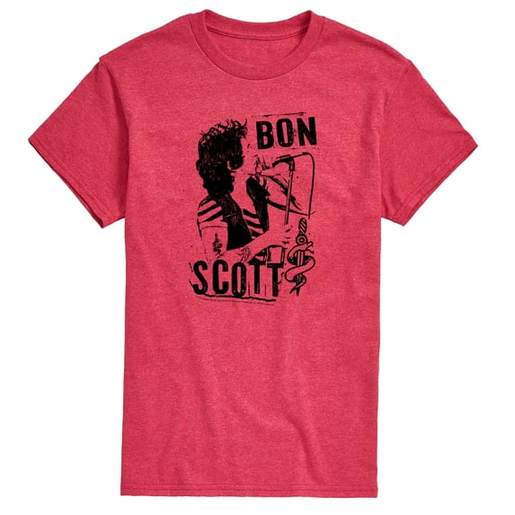 Bon Scott - Portrait Zine - Men's Short Sleeve Graphic T-Shirt