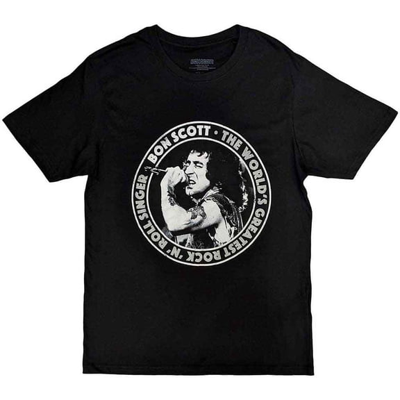 Bon Scott Unisex T-Shirt: TWGRRS Circle (Large)