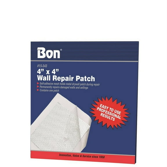 Bon Tool 15-461 Wall Repair Patch - Aluminum 4" X 4" (Bulk Pack Of 50)