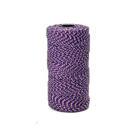 Bon Tool 21-280 Blue Bayou Bonded Braided Nylon Line -685' - Red/White/Blue