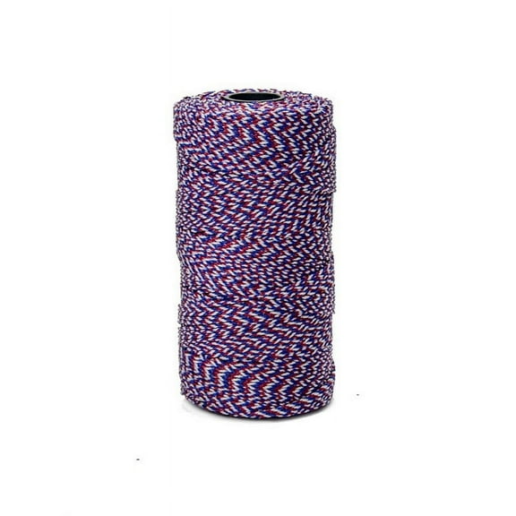 Bon Tool 21-280 Blue Bayou Bonded Braided Nylon Line -685' - Red/White/Blue