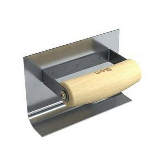 Bon 22-595 Cove Tool Inside -Stainless Steel 6-inch X 1.5-inch - 3/4-inch Radius 4-inch Lip Wood Handle