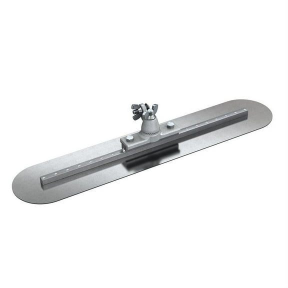 Bon Tool 82-326 Spring Steel Fresno Trowel - Round End 24" X 5" With Locking All Angle Bracket