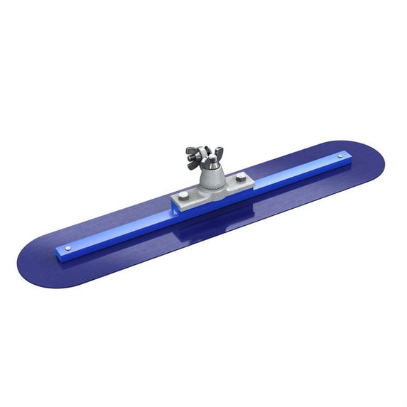 Bon Tool 82-510 Blue Steel Fresno Trowel - Round End 24" X 5" With Locking All Angle Bracket