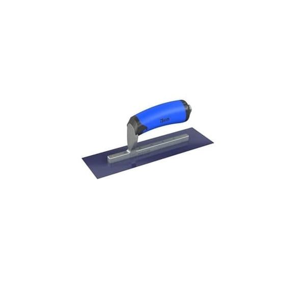 Bon Tool Blue Steel Finsihing Trowel - Square End - 10" x 3" with Comfort Wave Handle