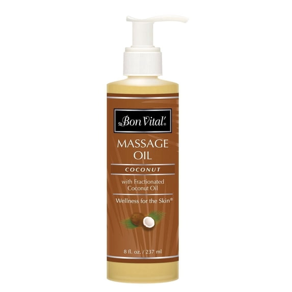 Bon Vital' Coconut Massage Oil, 100% Coconut Oil, 8 Oz - Walmart.com