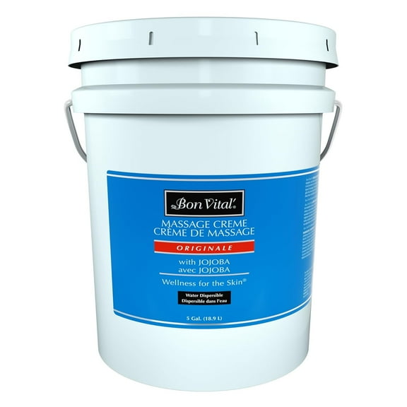 Bon Vital' Original Massage Crème, Muscle Relaxation, 5 Gallon Pail