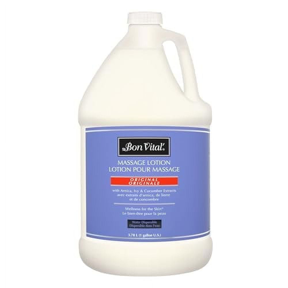 Bon Vital' Original Massage Lotion, Lightweight, Moisturizes Dry Skin, 1 Gallon