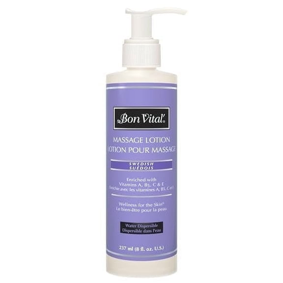Bon Vital' Swedish Massage Lotion, 8 oz, Improved Skin Tone